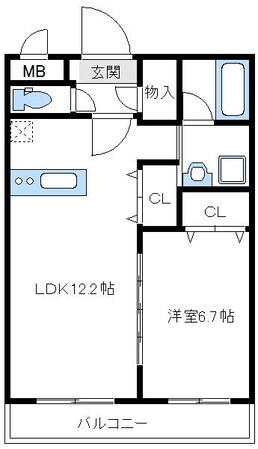 りつのスカイビルの物件間取画像